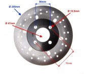 Disc frana spate (20cm) Shineray XY250STXE